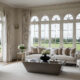 Styled show home living room with every surface clear
