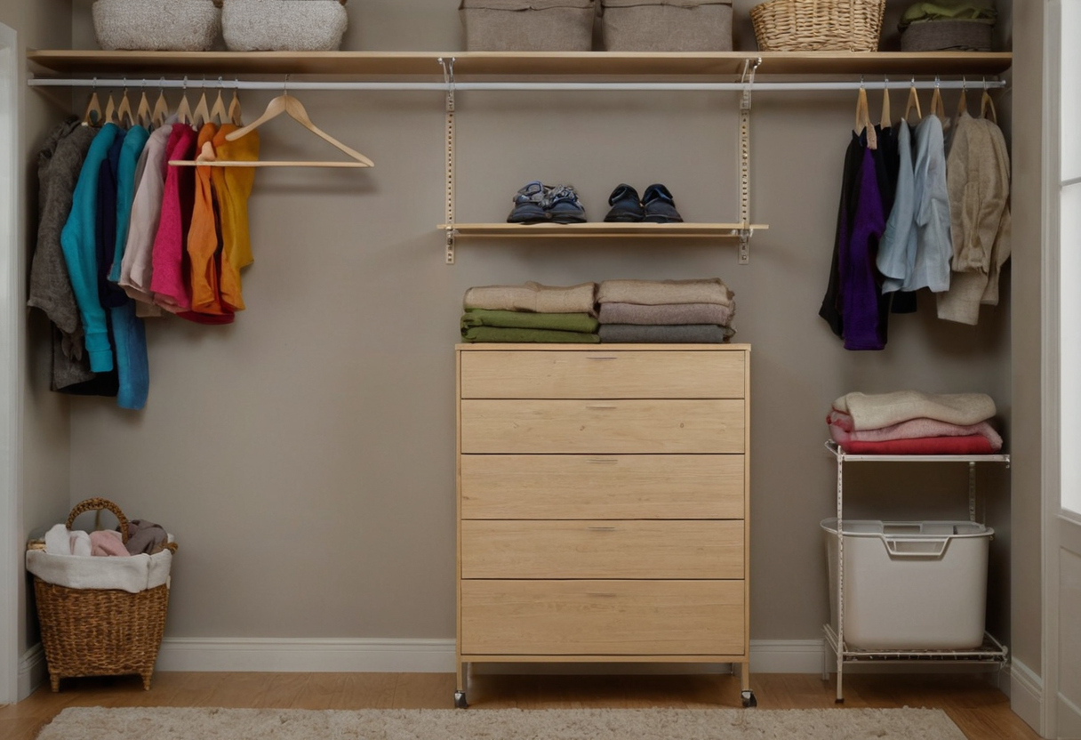Practical visual for Closet-system load ratings apply only with the specified supports and fasteners